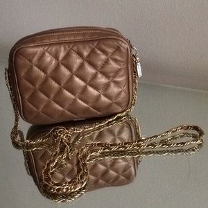 Ann Taylor quilted leather Chanel style bag